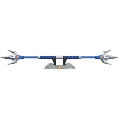 Replica hasbro escala 1:1 blue ranger lanza de poder deluxe power rangers lightning collection