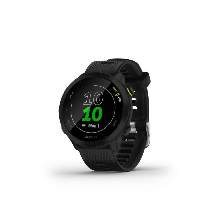 Smartwatch garmin forerunner 55 bt gps 42mm mip negro resistencia agua 5atm pulsometro sueno