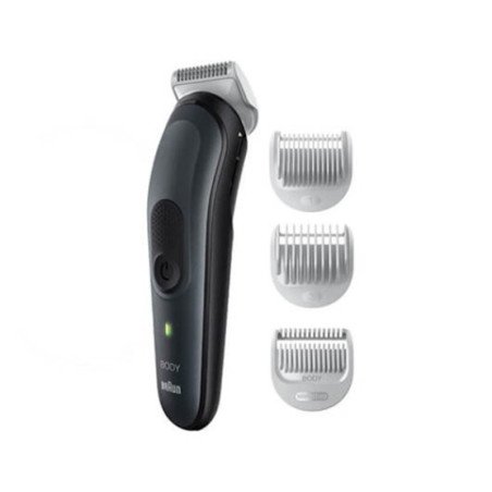 Afeitadora corporal braun bodygroom bg3340 skinshield - auto. 80m - 3 peines - bateria