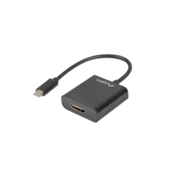 Adaptador usb lanberg usb tipo c macho 3.1 a hdmi hembra 15cm displayport alt mode negro