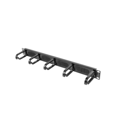 Organizador de cables lanberg 5 anillos 19 pulgadas 1u tipo b negro