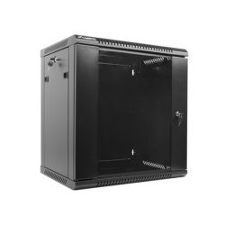 Armario lanberg mural rack 19 pulgadas 12u - 600x450 flat pack v2 negro