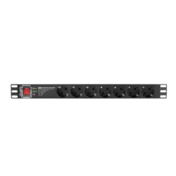 Regleta lanberg 1u 16a 7x schuko rack 19 pulgadas 2m negro