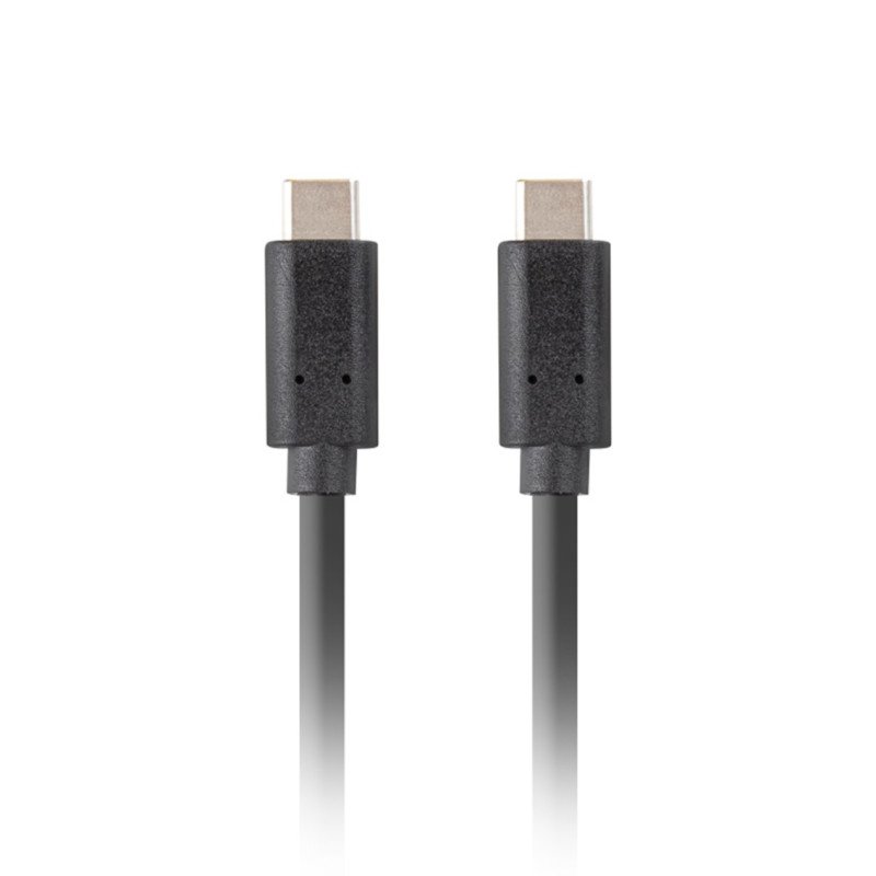 Cable usb tipo c lanberg 3.1 - macho - macho - 10gb - s - pd 100w - 1m - negro
