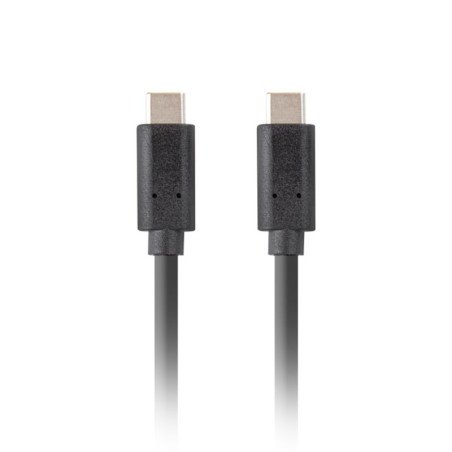 Cable usb tipo c lanberg 3.1 - macho - macho - 10gb - s - pd 100w - 1m - negro