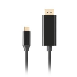 Cable usb tipo c a displayport 4k lanberg 3m - macho - macho - negro