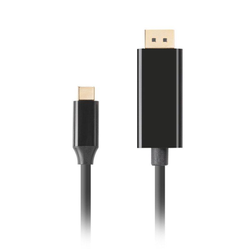 Cable usb tipo c a displayport 4k lanberg 3m - macho - macho - negro