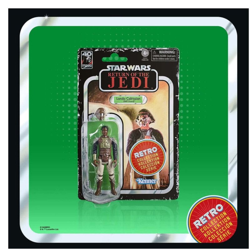 Figura hasbro star wars retro collection - lando caalrissian (skiff guard)