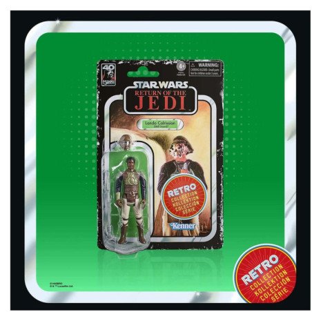 Figura hasbro star wars retro collection - lando caalrissian (skiff guard)