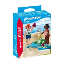 Playmobil ninos con globos de agua