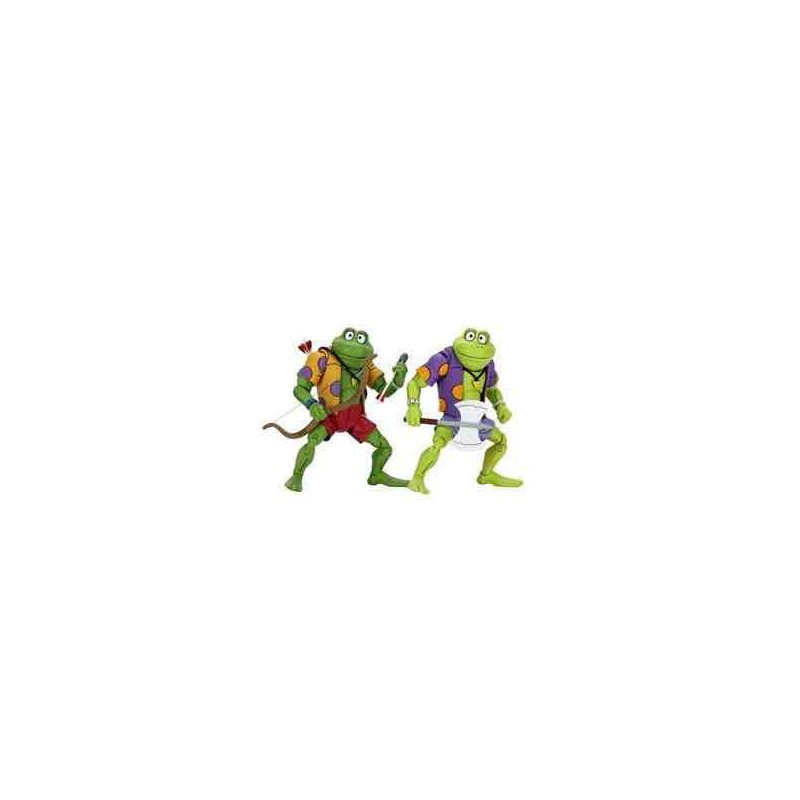 Pack 2 figuras neca ranas genghis & rasputin scale action figure tmnt cartoon re - run