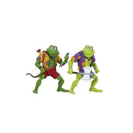 Pack 2 figuras neca ranas genghis & rasputin scale action figure tmnt cartoon re - run
