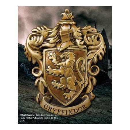Escudo de pared the noble collection harry potter casa gryffindor resina 20 x 28 cm