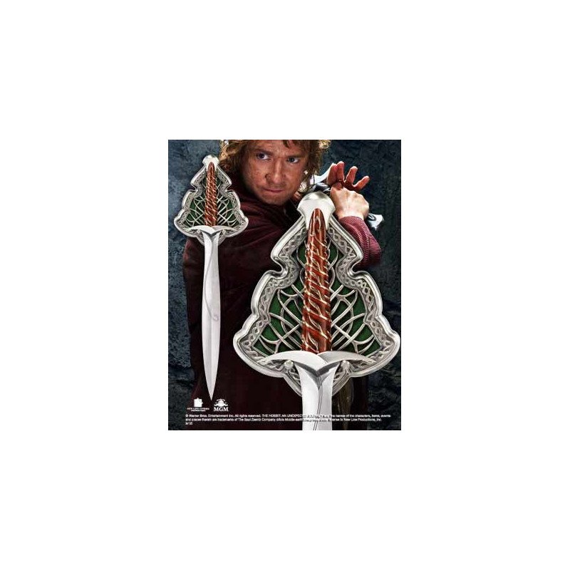 Replica espada de acero the noble collection el hobbit bilbo baggin dardo tamano real 55 cm