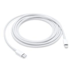 Cable usb tipo c a lightning apple 2m - macho - macho - blanco