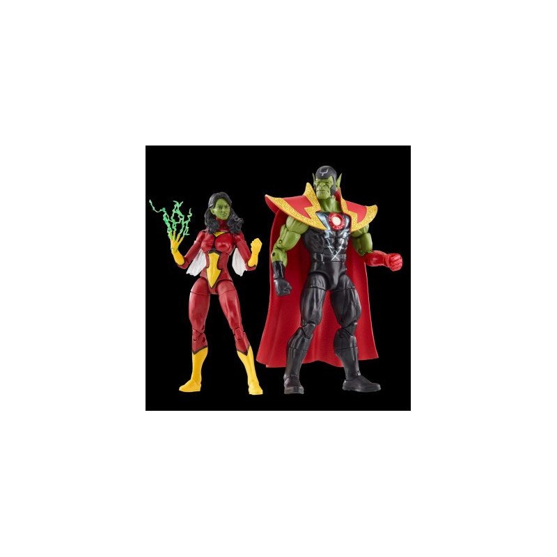 Figura hasbro marvel legends series avengers skrull queen & super - skrull