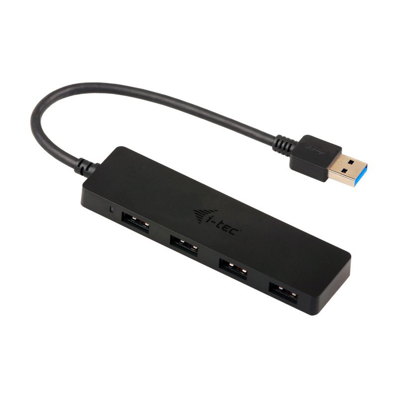 Hub i - tec usb 3.0 delgado con 4 puertos usb 3.0 con cable integrado 20cm