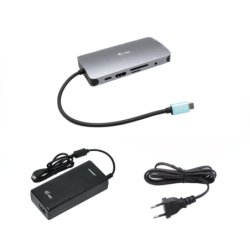 Nano dock i - tec usb - c metal hdmi - vga with lan + cargador 112w