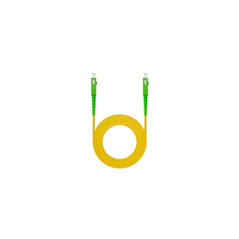 Latiguillo cable fibra optica mono nanocable sc - apc lszh amarillo 5m