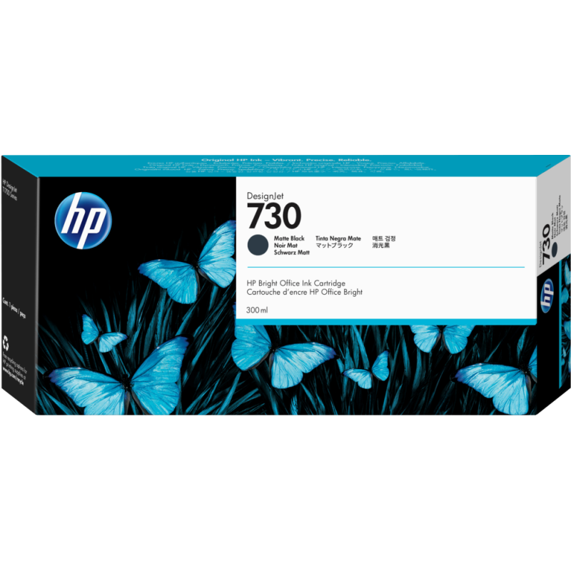 Cartucho tinta hp 730 negro mate