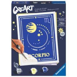Kit para pintar con numeros ravensburger creart serie trend d zodiac: escorpio