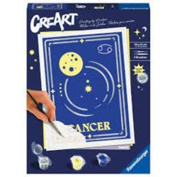Kit para pintar con numeros ravensburger creart serie trend d zodiac: cancer