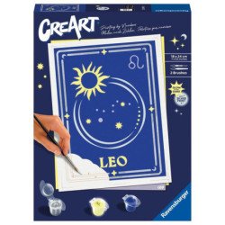 Kit para pintar con numeros ravensburger creart serie trend d zodiac: leo