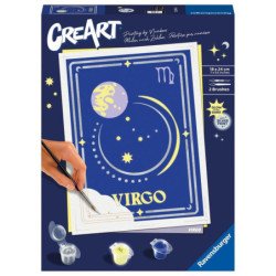 Kit para pintar con numeros ravensburger creart serie trend d zodiac: virgo