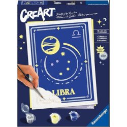 Kit para pintar con numeros ravensburger creart serie trend d zodiac: libra