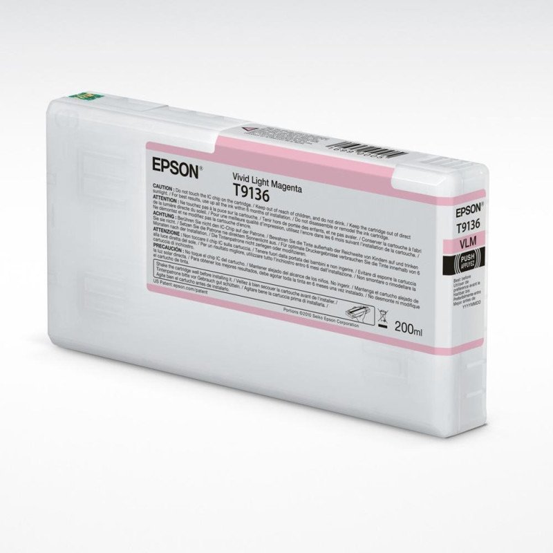 Cartucho tinta epson t9136 light magenta 200ml