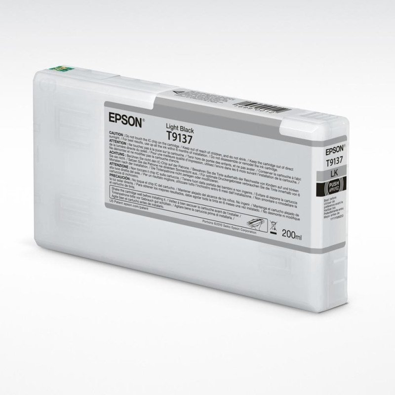 Cartucho tinta epson t9137 light black 200ml