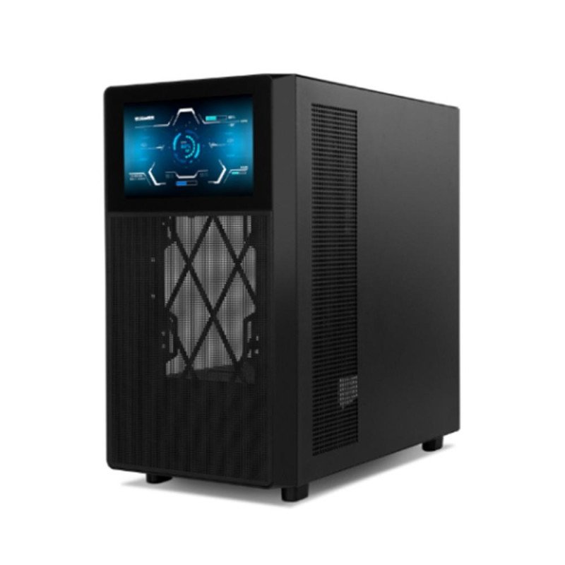 Caja ordenador gaming nox hummer bios atx lcd 8 pulgadas cristal templado negra