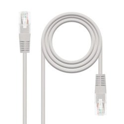 Cable red nanocable latiguillo rj45 utp cat5 0.5m gris