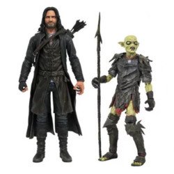 Surtido de figuras diamond collection el senor de los anillos series deluxe action aragorn y orco de moria (6)