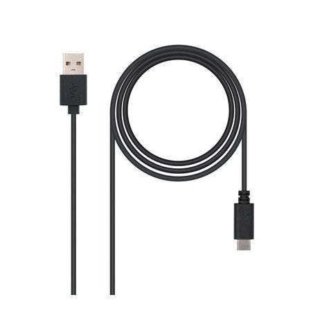 Cable usb tipo c a usb tipo a nanocable 0.5m - macho - macho - negro