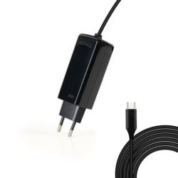 Cargador de pared tooq tqlc - usbcgan65pd - c 65w gan usb tipo c negro