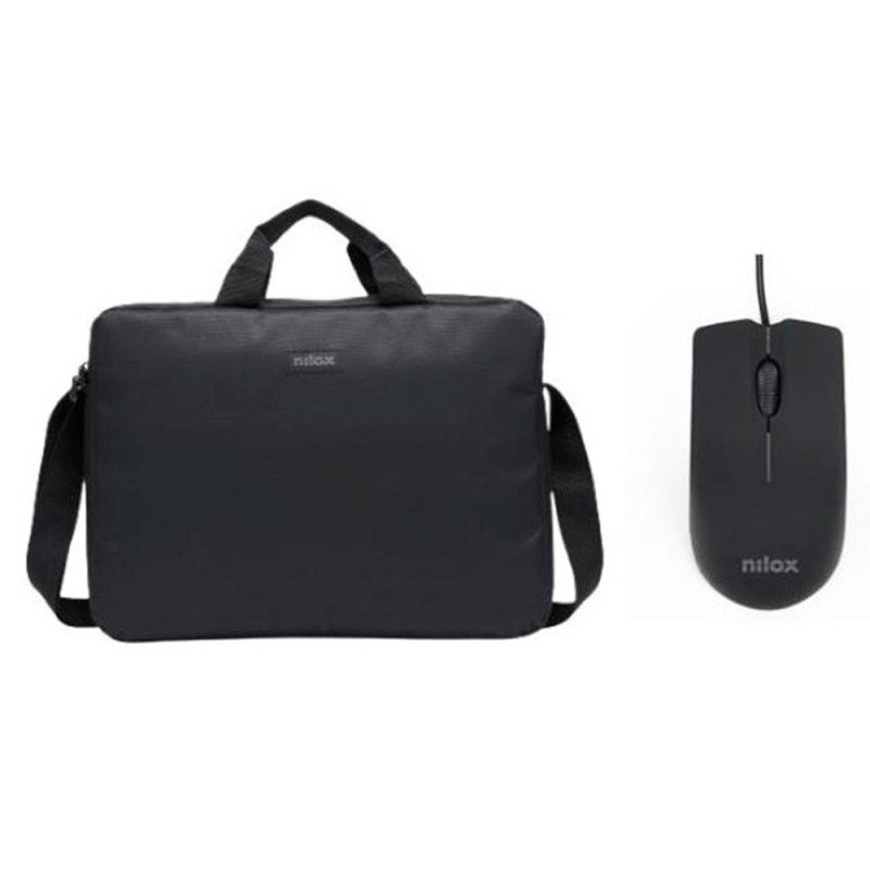 Maletin nilox para portatil 15.6 pulgadas negro + raton usb