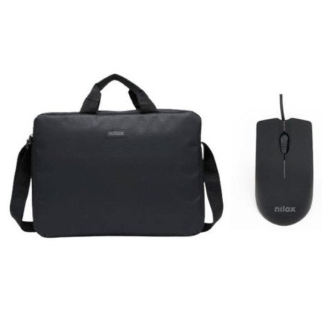 Maletin nilox para portatil 15.6 pulgadas negro + raton usb