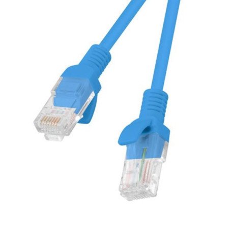 Cable red lanberg latiguillo cat.6 u - utp 1.5m azul fluke passed