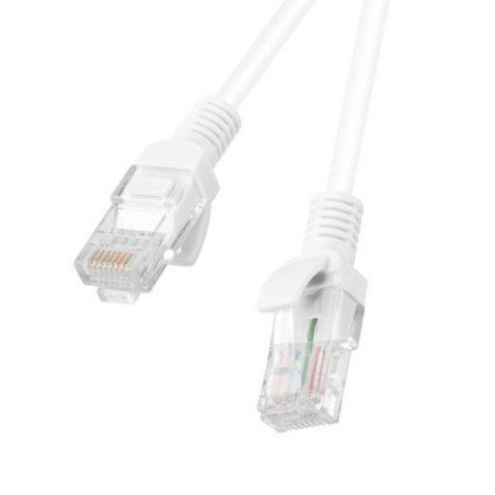 Cable red lanberg latiguillo cat.6 u - utp 5m blanco fluke passed