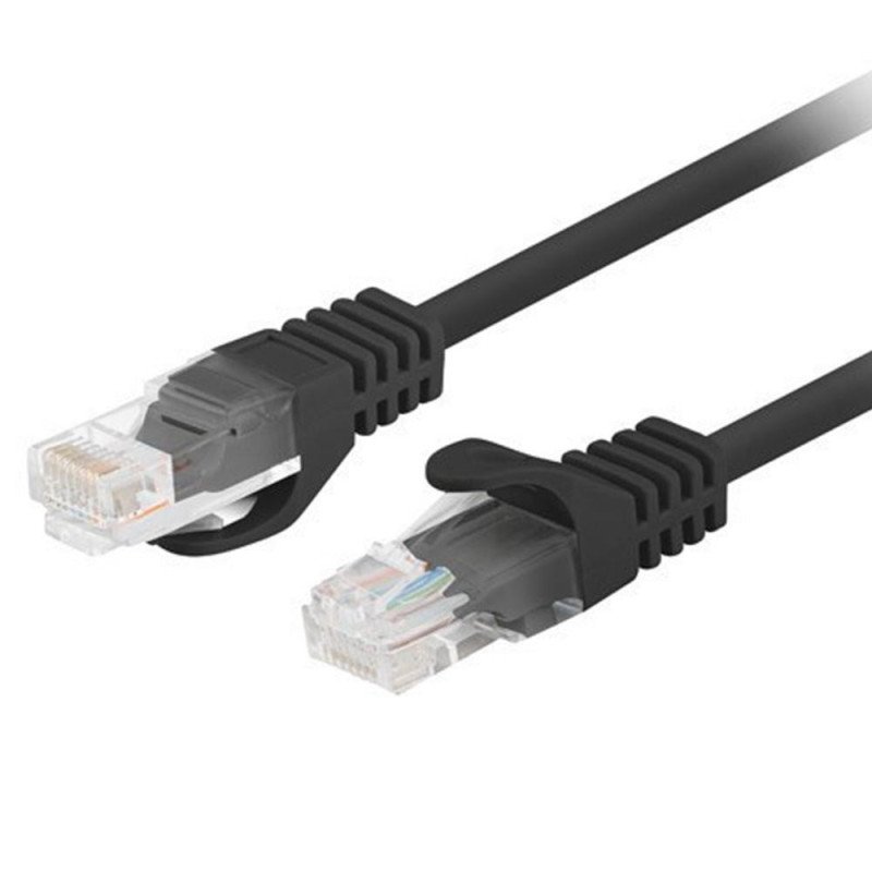Cable red lanberg latiguillo cat.6 u - utp 7.5m negro fluke passed