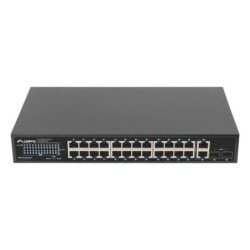 Switch lanberg 24 puertos 1gb poe+ - 2x sfp 2x gbit ethernet 360w rack 19 pulgadas