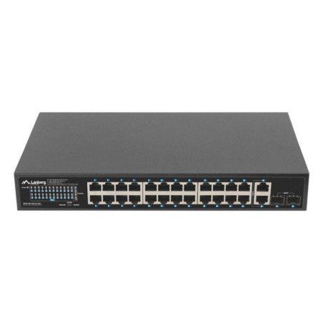 Switch lanberg 24 puertos 1gb poe+ - 2x sfp 2x gbit ethernet 360w rack 19 pulgadas