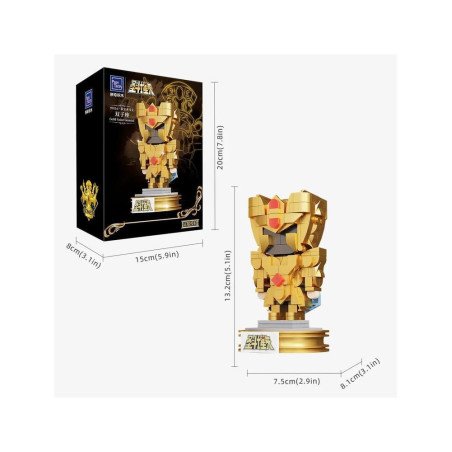 Gemini mini set construccion 13 cm saint seiya