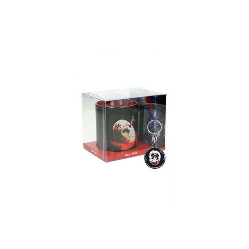Poster mascara taza + regalo llavero metalico viernes 13