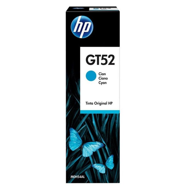 Botella hp tinta gt52 cian