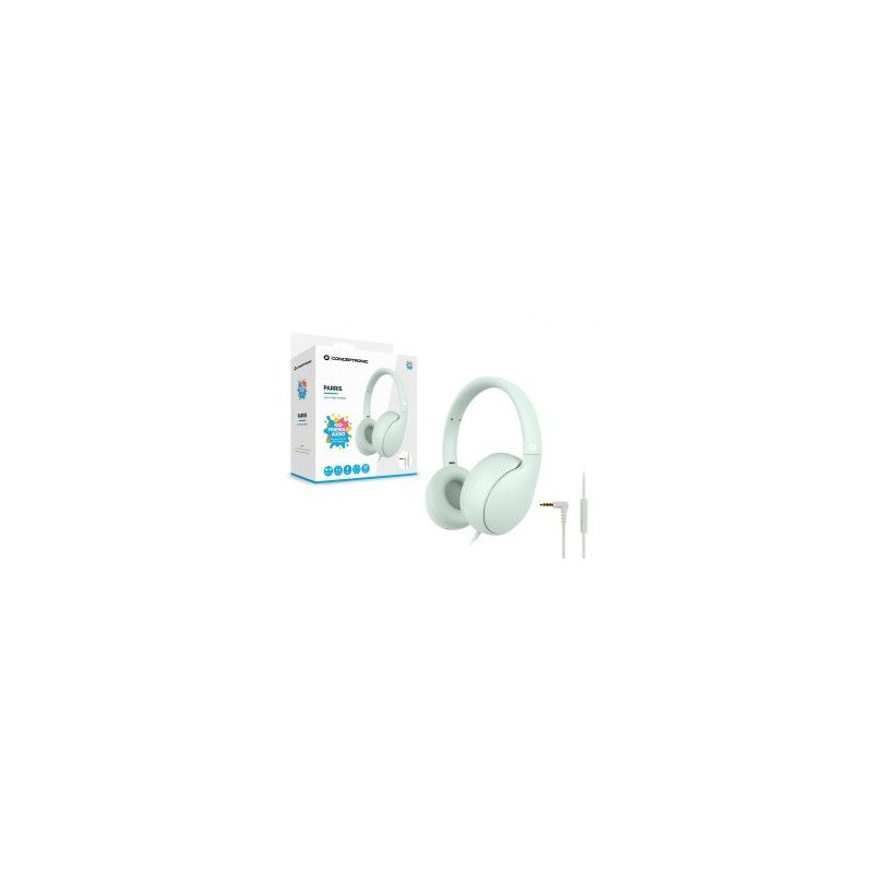 Auricular infantil conceptronic parris04gt jack 3.5mm verde