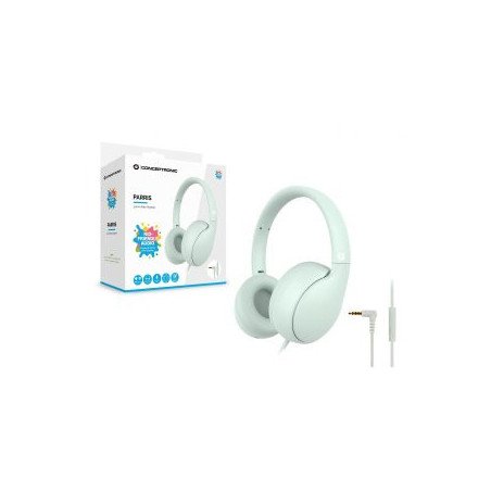 Auricular infantil conceptronic parris04gt jack 3.5mm verde