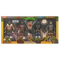 Figura neca teenage mutant ninja turtles cartoon punk turtles pack 4 scale action 18cm
