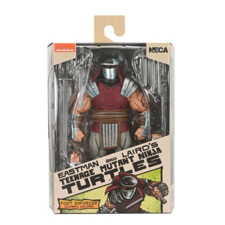 Figura neca teenage mutant ninja turtles mirage comics foot enforcer classic colors scale action 18cm